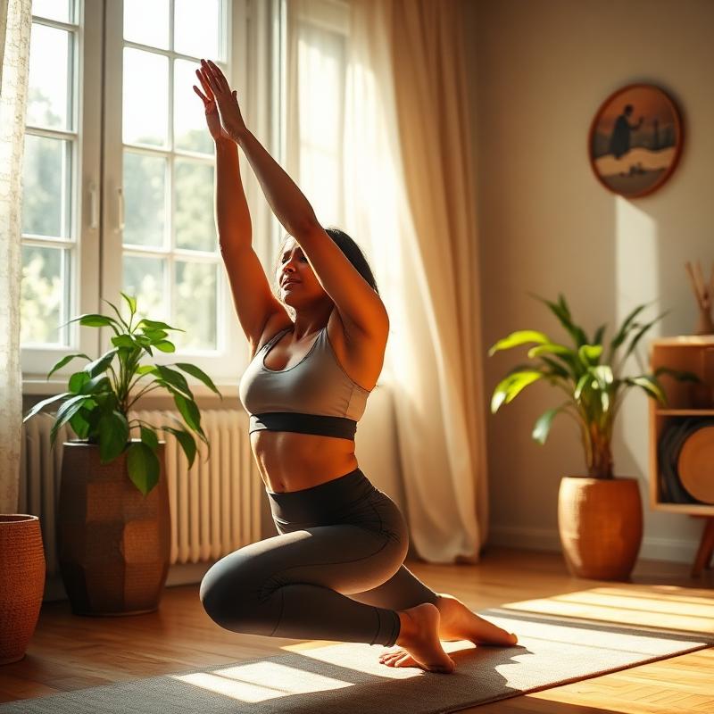 Indian woman practicing yoga for hormonal balance