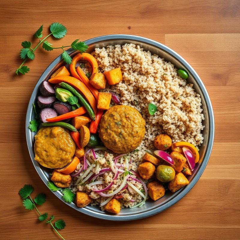Balanced PCOS-friendly Indian thali
